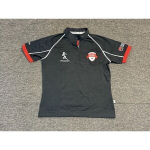 Kukri Rugby Shirt Mens Size 12 Black Red Hong Kong 2016 Societe Generale Logo